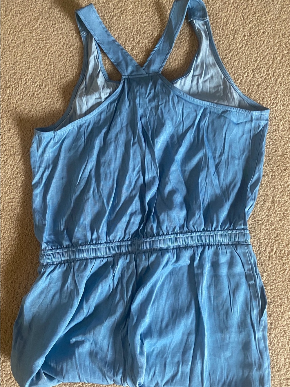 XLARGE. HALARA RELAXED FIT CUFFED BUTTON CROPPED JUMPSUIT - Picture 5 of 6